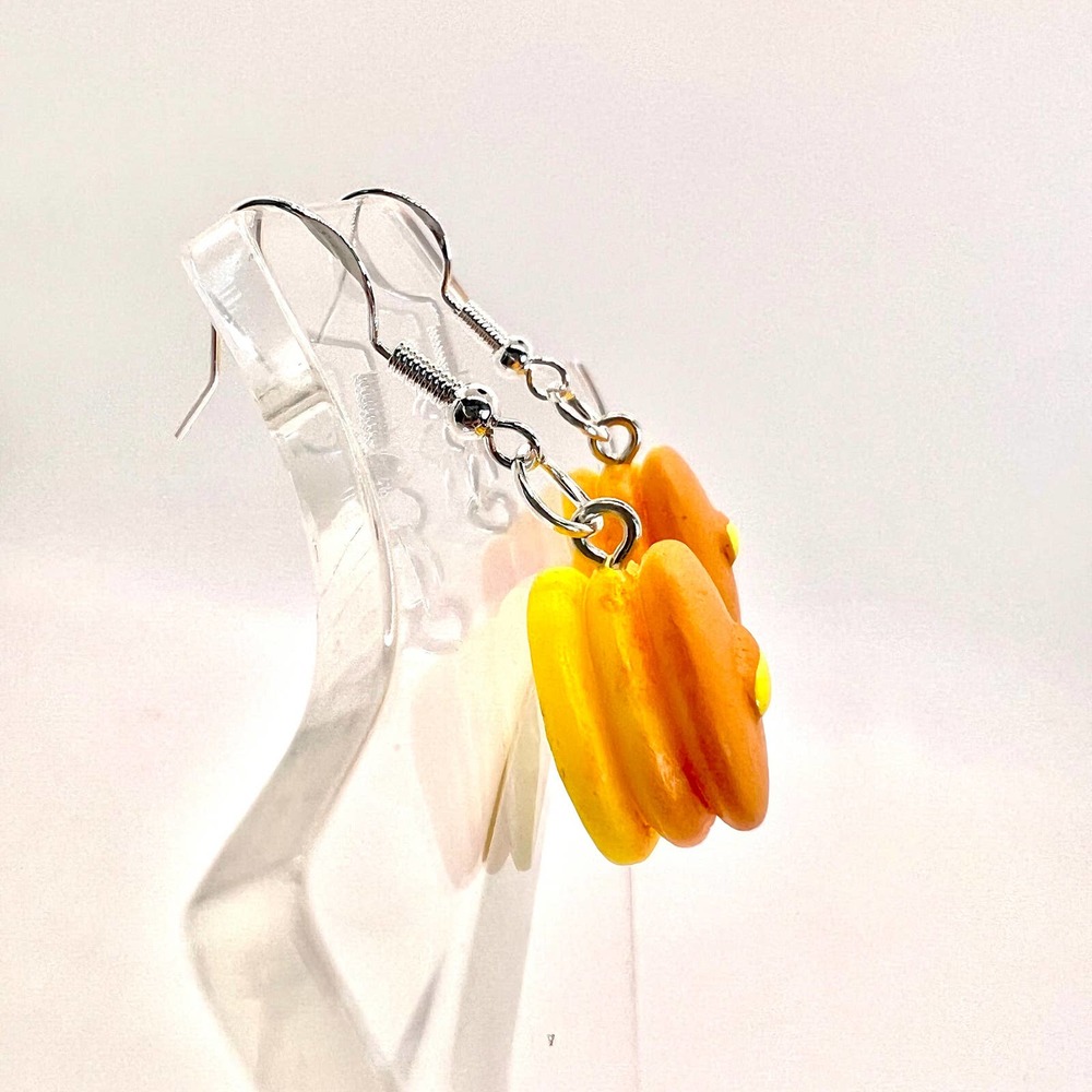 Waffle Stack Earrings - Breakfast Earrings - Diner Earrings - Food Earrings - Picture 4 of 9